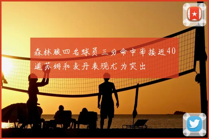 森林狼四名球员三分命中率接近40道苏姆和麦丹表现尤为突出