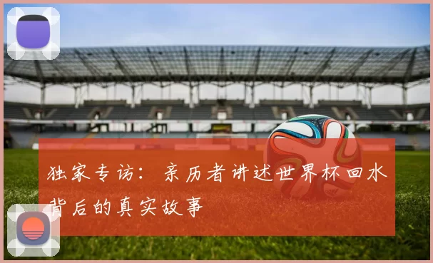 独家专访：亲历者讲述世界杯回水背后的真实故事